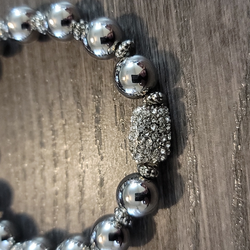 Silver Beaded Braclet - image 3